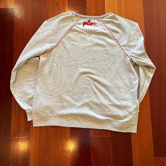 Anthropologie Pilcro Distressed & Embroidered Sweatshirt - Picture 8 of 8